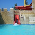 Kendra coming down the slide