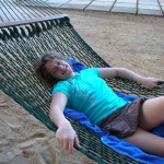 Kendra on a hammock