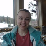 Steph in hotel breakfast area