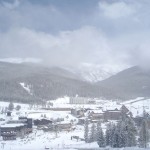 View of our hotel from the ski mountain